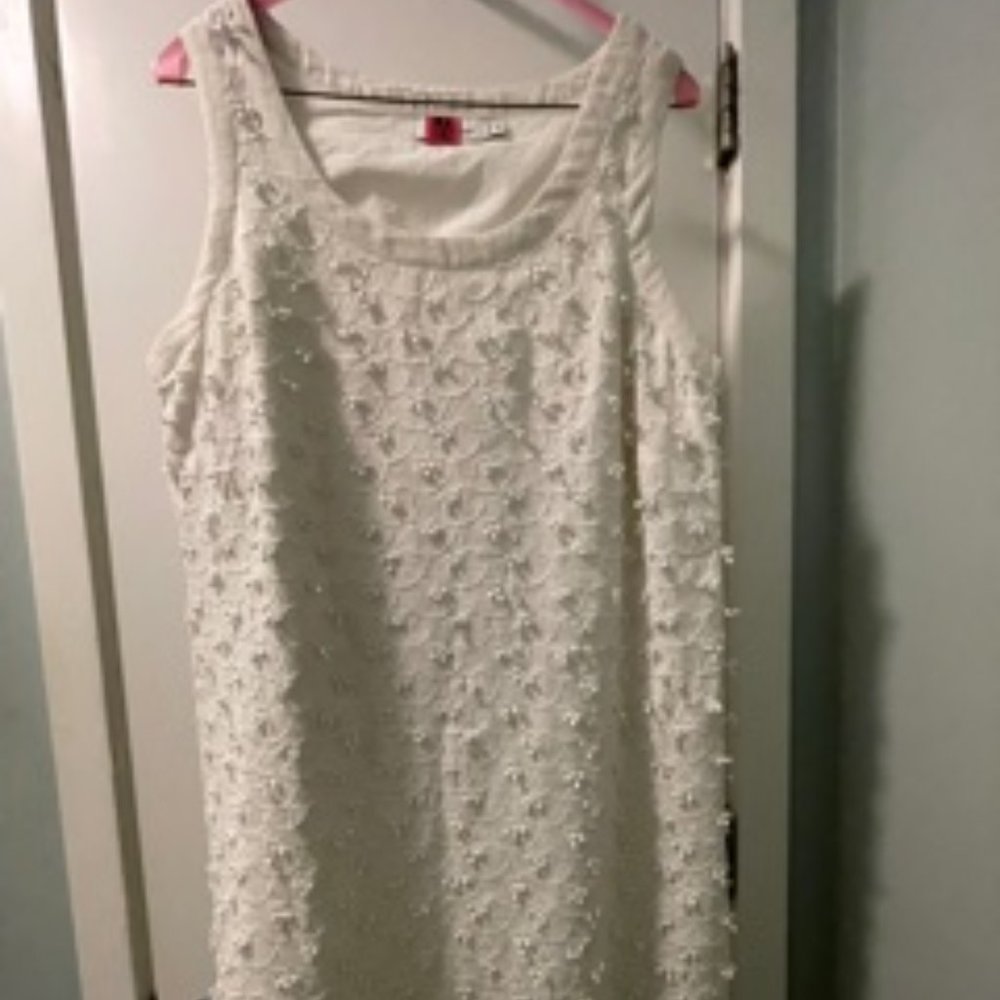 Linen white dress by Vineyard Vines Size 12